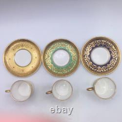 Vintage Aynsley Demitasse Cup & Saucer Gold Kenilworth Bone China Set of 9