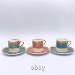 Vintage Aynsley Demitasse Cup & Saucer Gold Kenilworth Bone China Set of 9