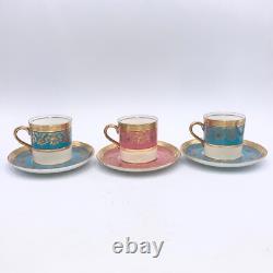 Vintage Aynsley Demitasse Cup & Saucer Gold Kenilworth Bone China Set of 9