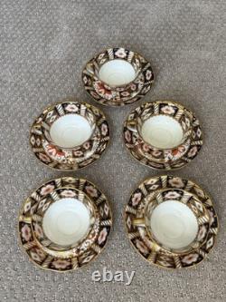Vintage Aynsley England Imari Style Bone China Tea Set Gold 10 Piece Set