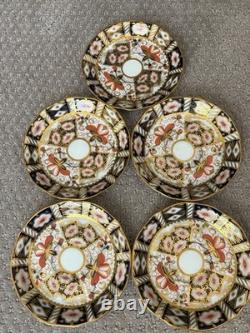Vintage Aynsley England Imari Style Bone China Tea Set Gold 10 Piece Set