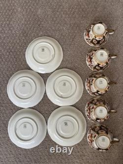 Vintage Aynsley England Imari Style Bone China Tea Set Gold 10 Piece Set