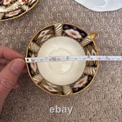 Vintage Aynsley England Imari Style Bone China Tea Set Gold 10 Piece Set