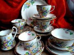 Vintage Bone China ART Deco TF&S Phoenix Tea Set Collectible Handpainted England