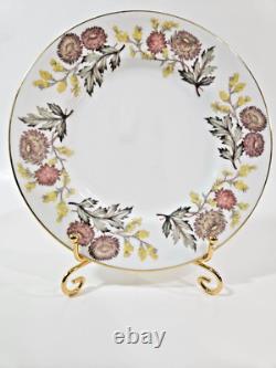 Vintage Bone China Bread and Butter Set for 6 Wedgwood England Lichfield Gold