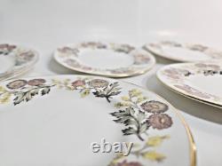 Vintage Bone China Bread and Butter Set for 6 Wedgwood England Lichfield Gold