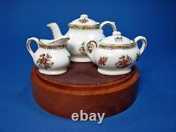 Vintage COALPORT China Miniatures 8pc MING ROSE TEA SET. Attractive Mini