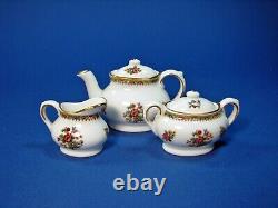 Vintage COALPORT China Miniatures 8pc MING ROSE TEA SET. Attractive Mini