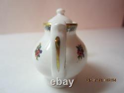 Vintage COALPORT Miniature Tea Set- Ming Rose Fine Bone China-England