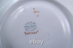 Vintage Cauldon Bone China England Ecstasy Set of 6 Cream Soup Bowls & Saucers B