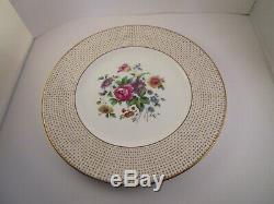 Vintage Cauldon Bone China England Reizenstein Flowers Set of 6 Dinner Plates A