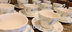 Vintage China Set of 12 Cups & Saucers by Myott Staffordshire made in England