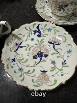 Vintage Coalport Bone China cup & saucer #9595 FANFARE England Lot Of 8