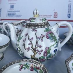 Vintage Coalport Indian Tree Bone China Set of 14, Saucers & Creamer England