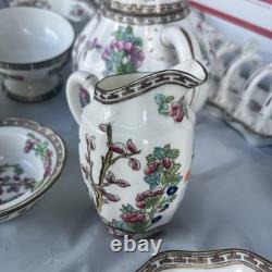 Vintage Coalport Indian Tree Bone China Set of 14, Saucers & Creamer England