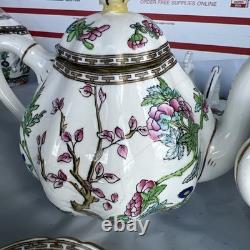 Vintage Coalport Indian Tree Bone China Set of 14, Saucers & Creamer England
