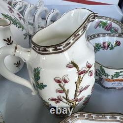 Vintage Coalport Indian Tree Bone China Set of 14, Saucers & Creamer England