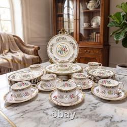 Vintage Coalport Ming Rose Bone China Dinnerware Set Service for 8 England 40 Pc