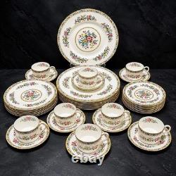 Vintage Coalport Ming Rose Bone China Dinnerware Set Service for 8 England 40 Pc