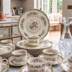 Vintage Coalport Ming Rose Bone China Dinnerware Set Service for 8 England 40 Pc