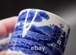 Vintage Copeland Spode Blue White Bone China Tower Blue 8 Cup and Saucer Sets