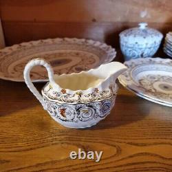 Vintage Copeland Spode Florence Pattern Scalloped 45 Pieces Dinner Set Plate Cup