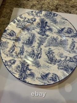 Vintage Crown Dorset Staffordshire England Blue & White Fine Bone China Tea Set