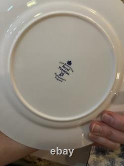 Vintage Crown Dorset Staffordshire England Blue & White Fine Bone China Tea Set