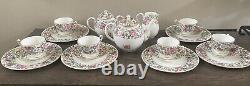 Vintage Crown Staffordshire Bone China Tea Set Made in England Complete