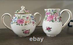 Vintage Crown Staffordshire Bone China Tea Set Made in England Complete