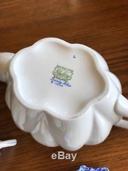 Vintage Dainty Blue Tea Set fine bone china made in England with numbers