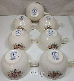 Vintage Dylan's Grove by Ralph Lauren Wedgwood China Set of 7 Tea Cup Saucer Set