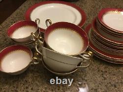 Vintage English China Dinner Setting for 4 Aynsley 28 Pieces England 1930's