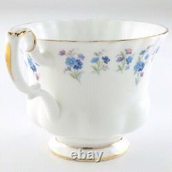 Vintage Footed Tea Cup Saucer Set Of 4 Royal Albert Memory Lane Bone China Q707