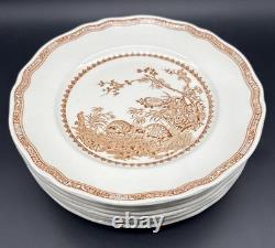 Vintage Furnivals Quail Brown Transferware China Set Made In England 53 Pieces