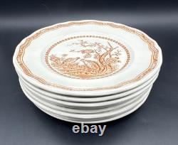 Vintage Furnivals Quail Brown Transferware China Set Made In England 53 Pieces