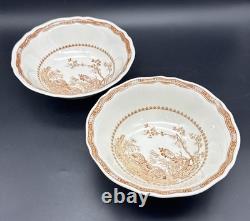 Vintage Furnivals Quail Brown Transferware China Set Made In England 53 Pieces