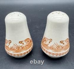 Vintage Furnivals Quail Brown Transferware China Set Made In England 53 Pieces