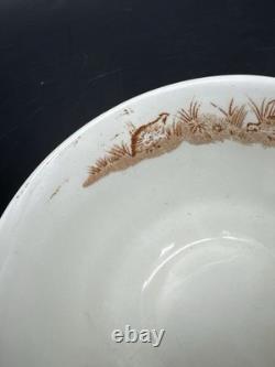 Vintage Furnivals Quail Brown Transferware China Set Made In England 53 Pieces