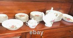 Vintage Gibson Cottage Rose Dinnerware For 8