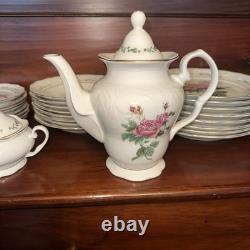 Vintage Gibson Cottage Rose Dinnerware For 8