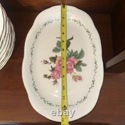 Vintage Gibson Cottage Rose Dinnerware For 8