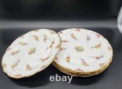Vintage Hammersley China Set Of 6 Flower Poppy Dinner Plates Scalloped England