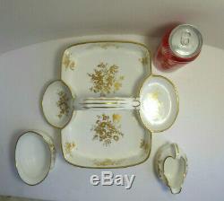 Vintage Hammersley & Co Bone China England Tea Basket Set Retailed Tiffany & Co