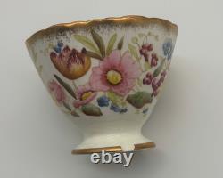 Vintage Hammersley Queen Anne Bone China Tea Set Floral Gold England 1950s-70s