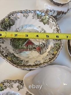 Vintage Johnson Bros Dinnerware Set All 97 Pieces Plates/cups/pitcher/bowls Etc