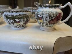 Vintage Johnson Bros Dinnerware Set All 97 Pieces Plates/cups/pitcher/bowls Etc