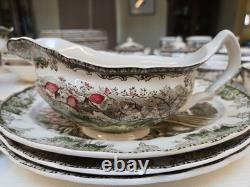 Vintage Johnson Bros Dinnerware Set All 97 Pieces Plates/cups/pitcher/bowls Etc