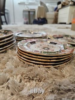 Vintage Mason's Ashworths Ironstone China Imari Style 15 Pc Plate Set England