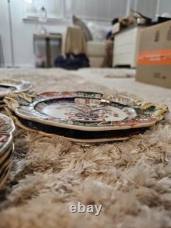 Vintage Mason's Ashworths Ironstone China Imari Style 15 Pc Plate Set England